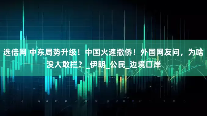 选倍网 中东局势升级！中国火速撤侨！外国网友问，为啥没人敢拦？_伊朗_公民_边境口岸