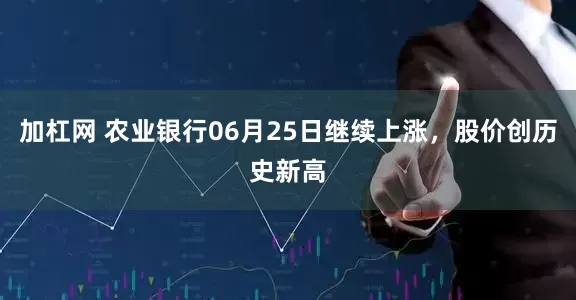加杠网 农业银行06月25日继续上涨，股价创历史新高