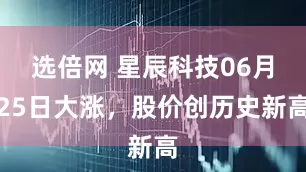 选倍网 星辰科技06月25日大涨，股价创历史新高